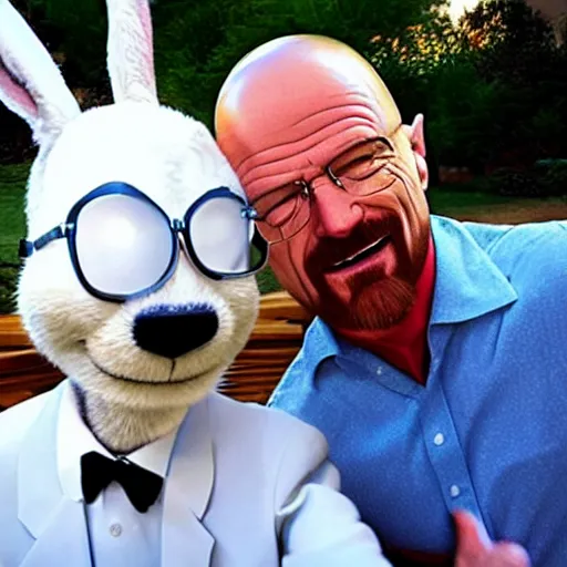 Image similar to Walter White and bugs bunny selfie