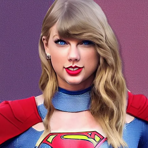 Image similar to Taylor Swift as Supergirl