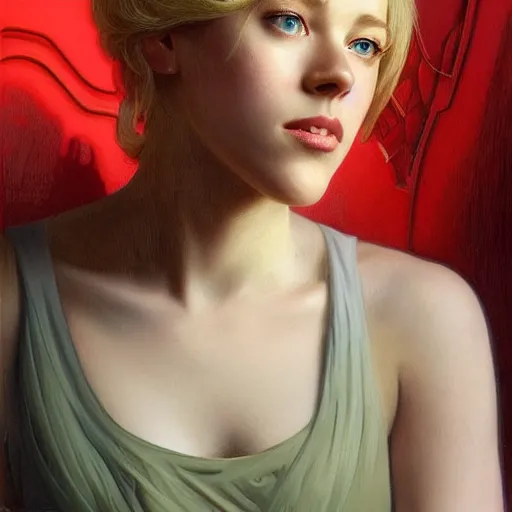 Image similar to Young blonde Rachel McAdams, highly detailed, digital painting, artstation, concept art, smooth, sharp focus, illustration, ArtStation, art by artgerm and greg rutkowski and alphonse mucha and J. C. Leyendecker and Edmund Blair Leighton and Katsuhiro Otomo and Geof Darrow and Phil hale and Ashley wood and Ilya repin and Charlie Bowater