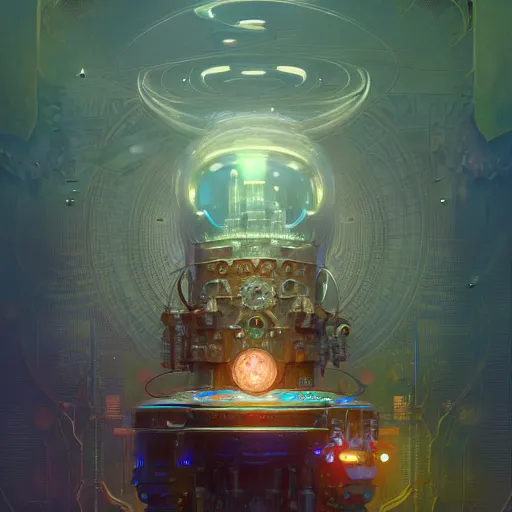 Image similar to a highly detailed digital image of an imagination machine, concept art, artstation, cgsociety, very detailed, intricate, detailed illustration, by greg rutkowski and alphonse mucha, Paul Lehr and Beeple, iridescent accents, ray tracing, product lighting, sharp, smooth, masterpiece