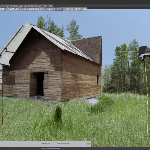 Prompt: professional photogrammetry model of a house