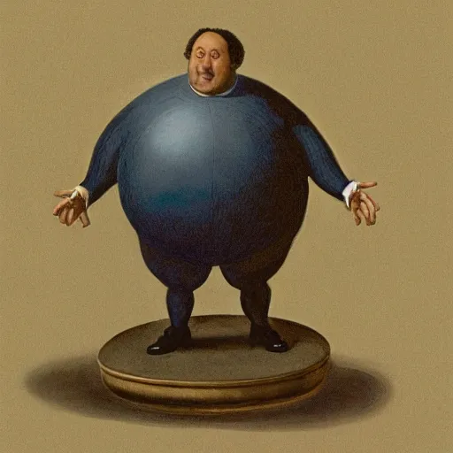 Prompt: a spherical man