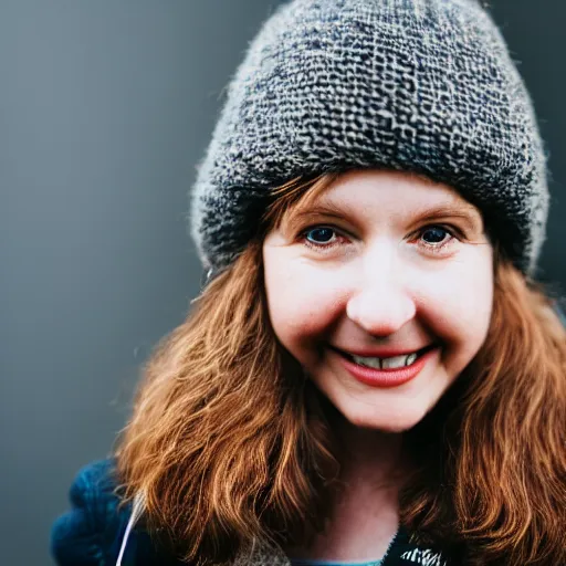 Image similar to a kiwi wearing a wooly hat! Ultra realistic! 25mm f/1.7 ASPH Lens!