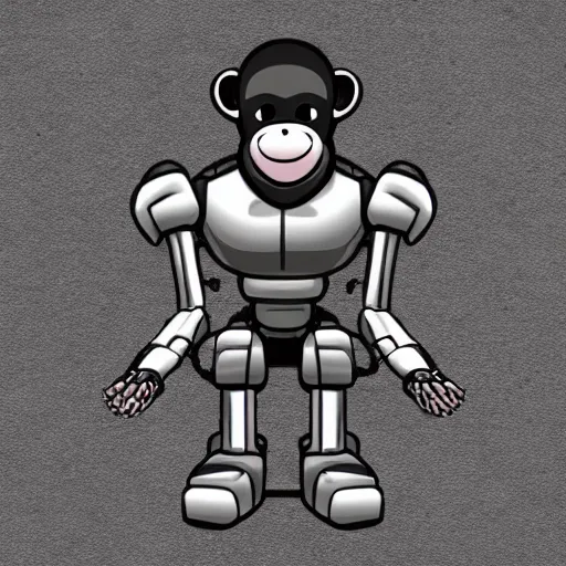 Image similar to mechanical robot-chimp