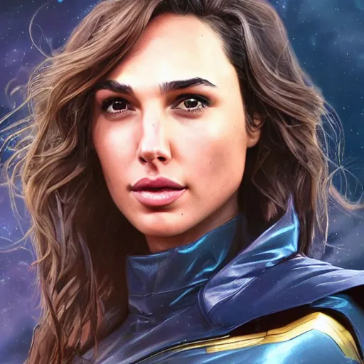 Image similar to a close up face of gal gadot as Kara Zor-El from Kryptonian planet by Stanley Artgerm Lau, WLOP, Rossdraws, James Jean, Andrei Riabovitchev, Marc Simonetti, Yoshitaka Amano, ArtStation, CGSociety, Full body shot