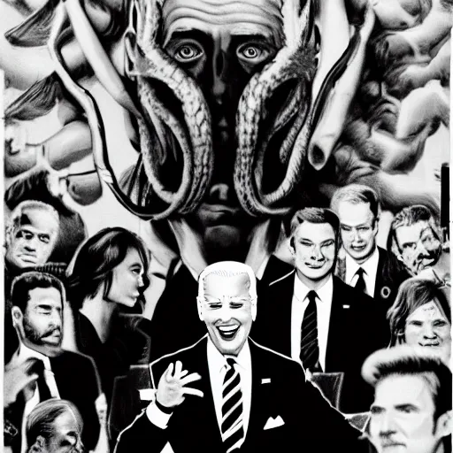 Image similar to A hydra with Joe Biden's heads