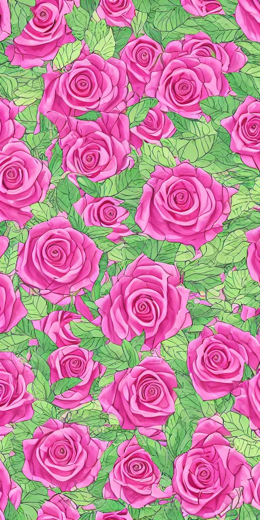 Image similar to seamless pattern of beautiful roses with leaves and throns, colourful, symmetrical, repeating 35mm photography