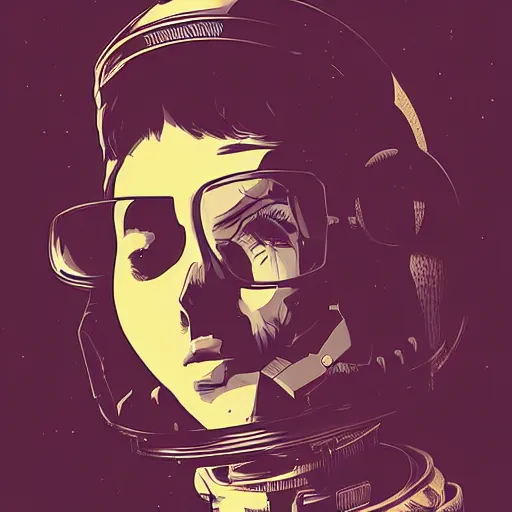 Prompt: portrait skull girl astronaut by petros afshar, tom whalen, laurie greasley, war face by greg rutkowski