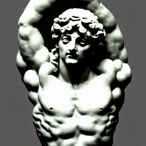 Image similar to jhonny deep as a greek marble statue