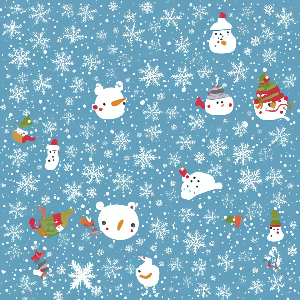 Image similar to winter happy illustration style