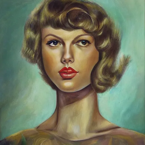 Prompt: a beautiful portrait of taylor swift by dorothea tanning