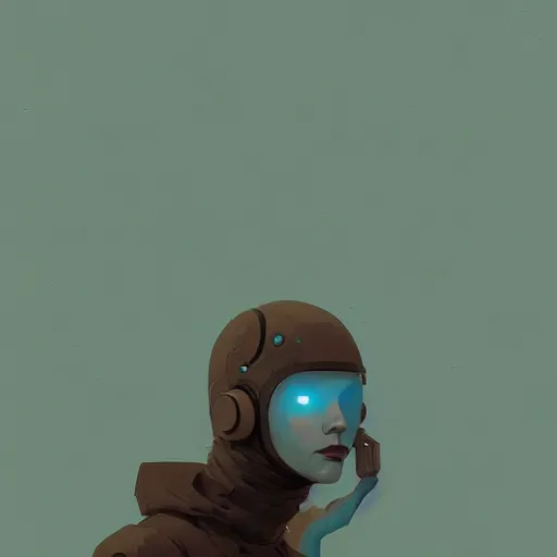 Image similar to portrait of fog bionic vogue, james jean by atey ghailan, by greg rutkowski, by simon stalenhag, by greg tocchini, by james gilleard, by joe fenton, by kaethe butcher dynamic lighting, gradient light blue, brown, blonde cream and white color scheme, grunge aesthetic