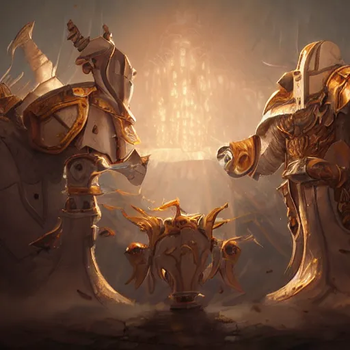 Image similar to a giant white chess knight piece, glowing chess knight, glowing chess knight, chess knight, chess knight, chess knight, battlefield background, bright art masterpiece artstation. 8 k, sharp high quality artwork in style of jose daniel cabrera pena and greg rutkowski, concept art by tooth wu, hearthstone card game artwork, chess knight