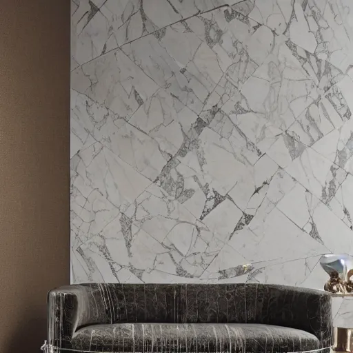 Prompt: metal texture with stone parts and marble graining, colour scheme gucci