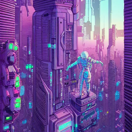 Image similar to cyberpunk city art by Josan Gonzalez, sci-fi, highly detailed, digital painting, artstation, smooth, sharp focus, illustration, concept art by Josan Gonzalez and James Gurney and Mœbius