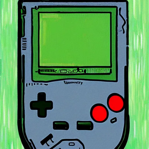 Image similar to gameboy by vincent van gogh