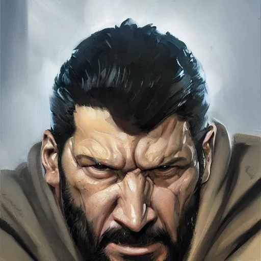 Image similar to greg manchess portrait painting of light frank castle aka punisher as overwatch character, medium shot, asymmetrical, profile picture, organic painting, sunny day, matte painting, bold shapes, hard edges, street art, trending on artstation, by huang guangjian and gil elvgren and sachin teng