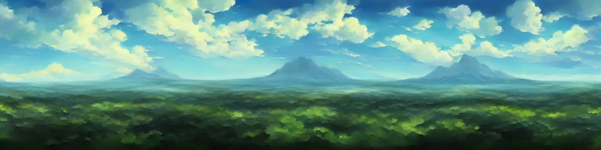 Image similar to panorama view of the sky. matte painting, anime, studio ghibli. professional digital painting, artstation, concept art, smooth, beautiful, cinematic