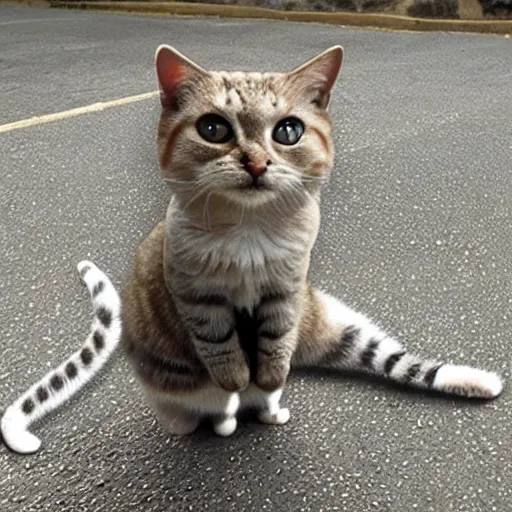 Prompt: cat doing t pose to intimidate mouse