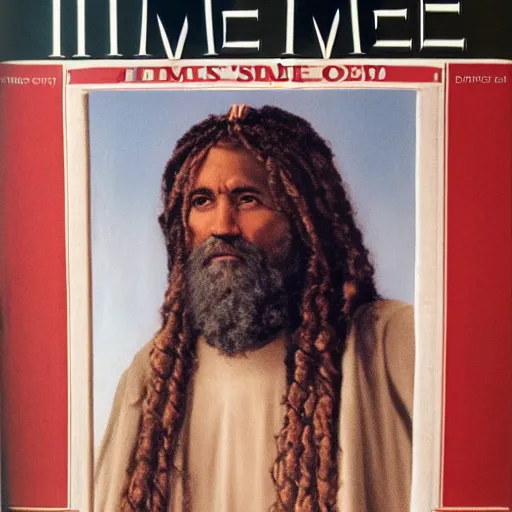 Prompt: Time Magazine cover of Moses from the Bible