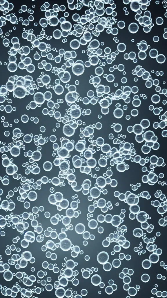 Image similar to wallpaper of bubbles filled with smoke bursting,