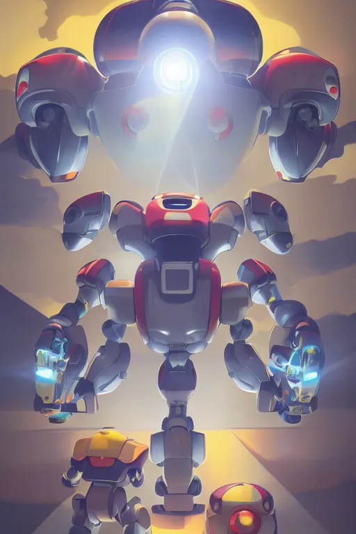 Image similar to metabots medabots medarotto medarot robot minimalist comics, behance hd by jesper ejsing, by rhads, makoto shinkai and lois van baarle, ilya kuvshinov, rossdraws global illumination ray tracing hdr radiating a glowing aura