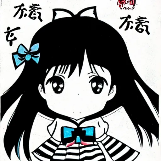 Prompt: a beautiful school girl, Hayao Miyazaki manga style, black and white manga comic, Naoko Takeuchi manga style, shoujo manga, shounen manga, kawaii chibi girl, highschool classroom manga