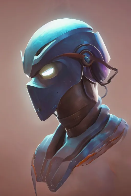 Image similar to epic mask helmet robot ninja portrait stylized as fornite style game design fanart by concept artist gervasio canda, behance hd by jesper ejsing, by rhads, makoto shinkai and lois van baarle, ilya kuvshinov, rossdraws global illumination radiating a glowing aura global illumination ray tracing hdr render in unreal engine 5