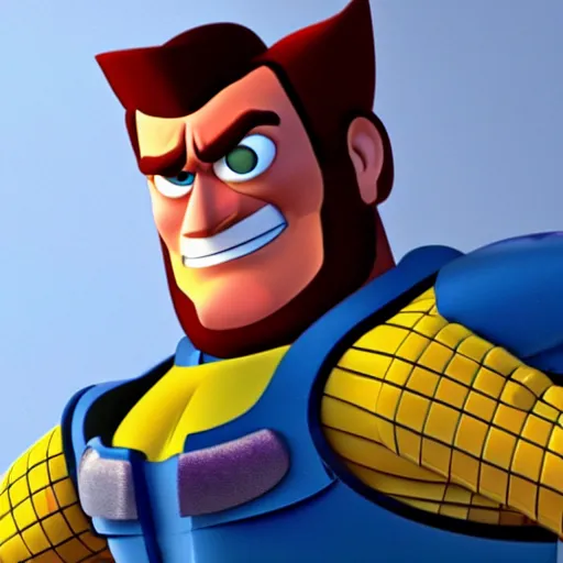 Prompt: Wolverine As seen in Pixar animated movie toy story . 4K quality super realistic
