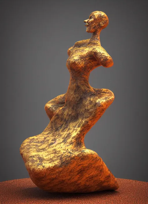 Image similar to 3D abstract resin miniature sculpture by Salvador Dali, psychedelic, abstractionism, realistic, 8K, Hyperrealism, Subsurface scattering, raytracing, Octane Render, Zbrush, simple background