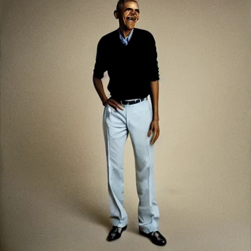 Prompt: barack obama gay icon, fashion photography