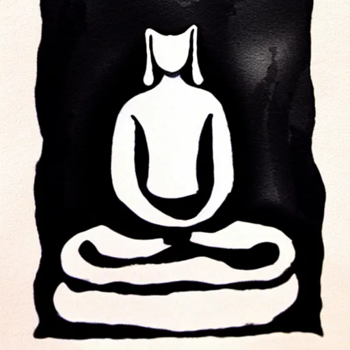 Image similar to zen meditation ink