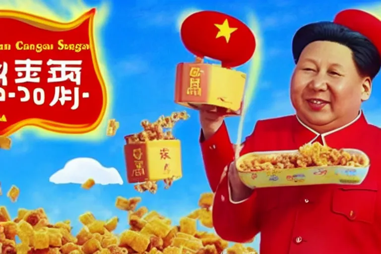 Image similar to chairman mao red sugar stars kid's cereal commercial