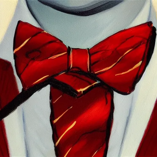 Image similar to painting concept art impressionist silk worms bowtie, elegant, detailed,