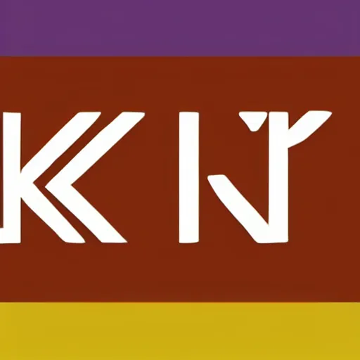 Image similar to a logo with the letters k k, minimalist