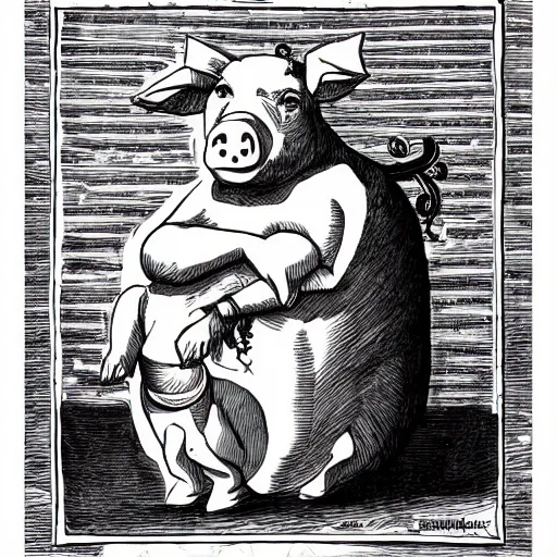 Image similar to god as a pig