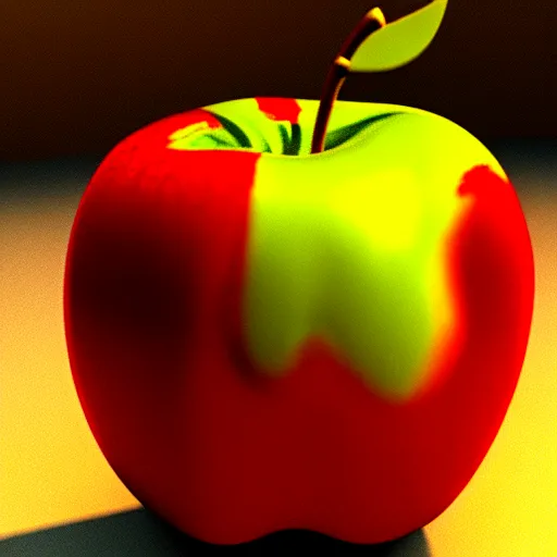 Image similar to an angry apple, photorealistic, realism, 4k