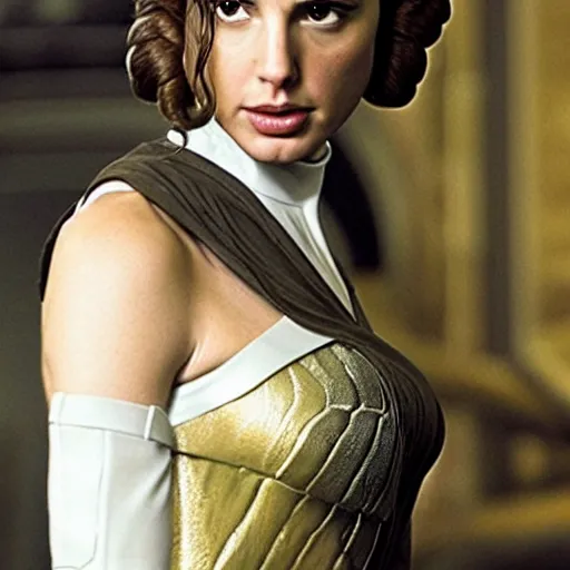 Image similar to photo of gal gadot as princess leia