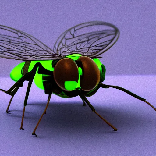 Image similar to ultra realistic macro robotic fly, futuristic, 8k 3D render