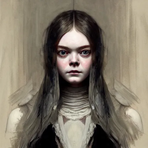 Prompt: symmetry!! portrait of elle fanning in dark souls in the world of andrew wyeth, horror, fashion, dark!! intricate, elegant, highly detailed, digital painting, artstation, concept art, smooth, sharp focus, illustration, art by artgerm and greg rutkowski and alphonse mucha