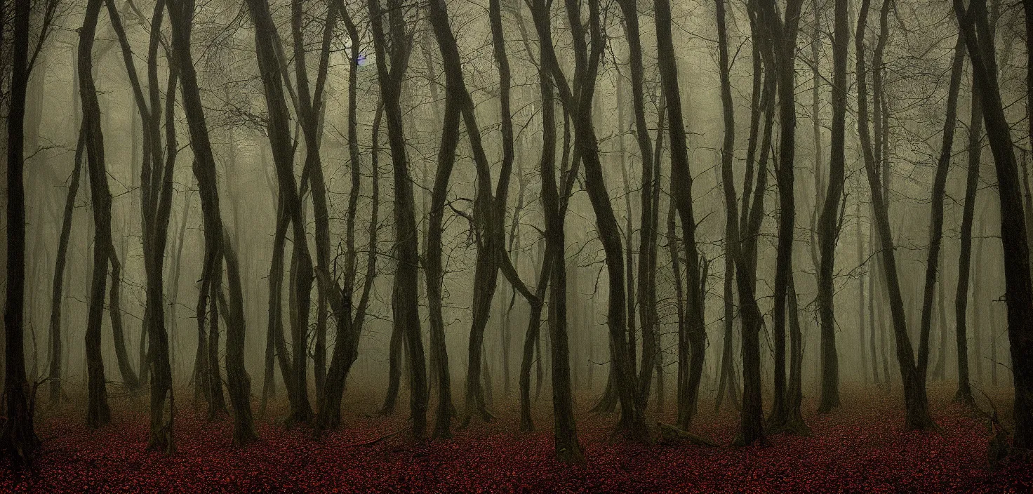 Prompt: dark forest by johns geoff