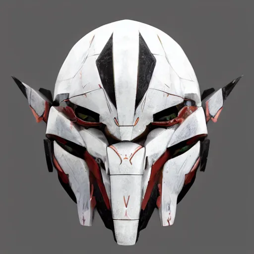 Prompt: very symmetrical!! fijian war mask concept asset art from video game, by miguel angel martinez monje, by vitaly bulgarov, by yoji shinkawa, by joss nizzi, by shoji kawamori, horizon zero dawn, konami, mecha, deviantart, artstation, marmoset toolbag render, unreal engine