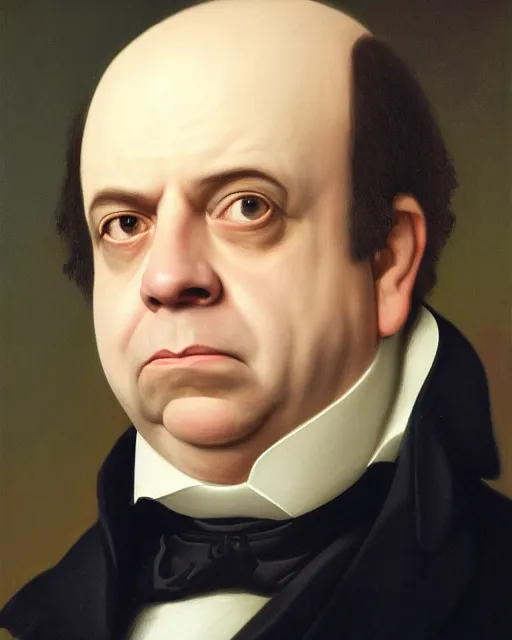 Image similar to upper body portrait of paul giamatti! as united states president john quincy adams, 1 8 2 7, paul giamatti!, sideburns, muttonchops, official portrait, oil on canvas by anton otto fischer, trending on artstation