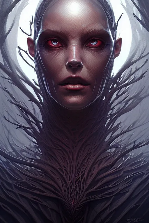 Prompt: professional concept art symmetrical portrait of a ominous floating!! organic terrifying!! species thing in a dark room by artgerm and greg rutkowski. an intricate, elegant, highly detailed digital painting, concept art, smooth, sharp focus, illustration, in the style of cam sykes.