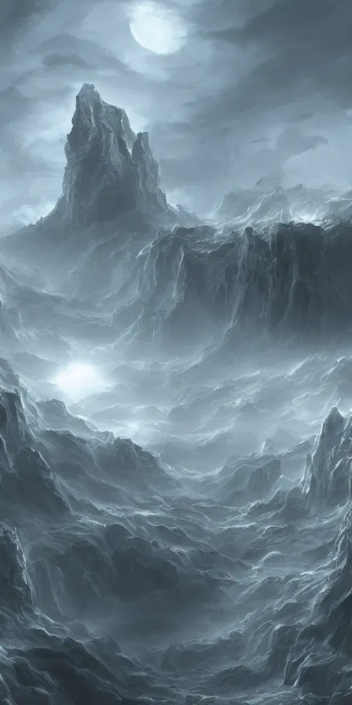 Image similar to 3 d matte painting of the void