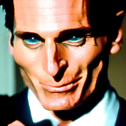 Image similar to patrick bateman as a giga chad