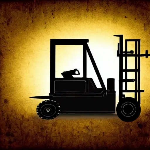 Prompt: Forklift in a steampunk setting