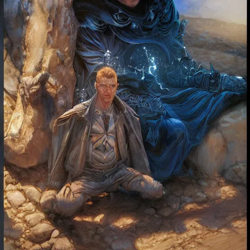 Prompt: The Sandman, character art by Donato Giancola, Craig Mullins, digital art, trending on artstation