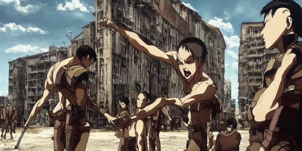 da baby as an ugly titan, attack on titan, shingeki