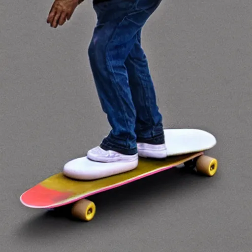 Prompt: old man riding a skateboard, realistic, hd